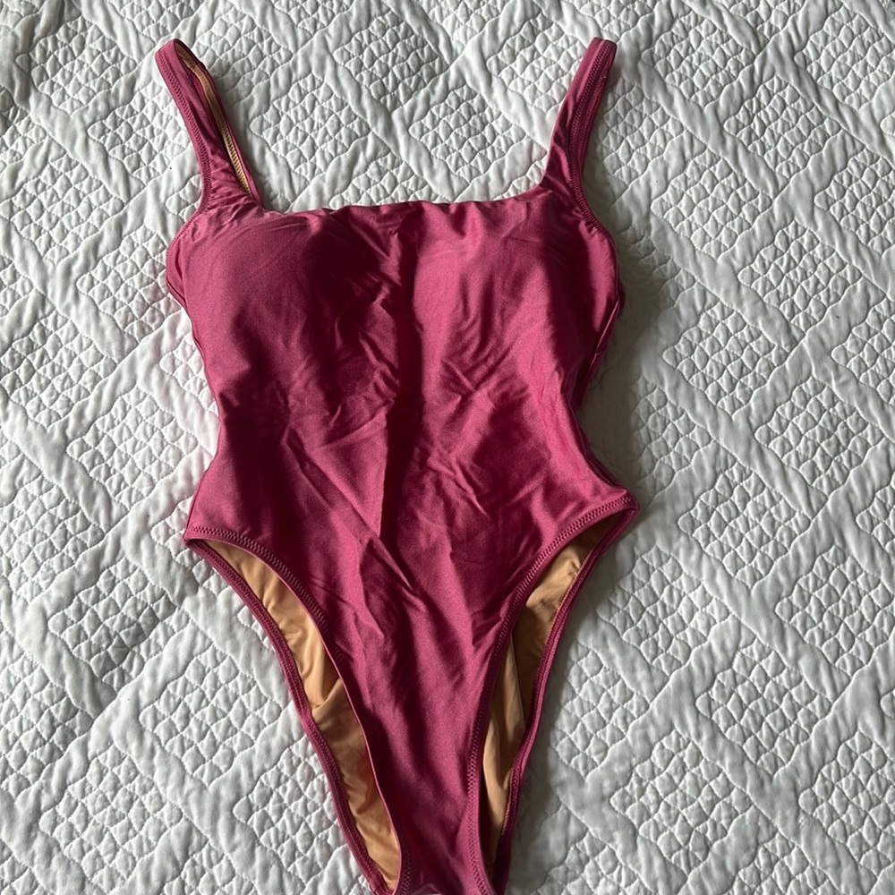 J.Crew Metallic Pink One-Piece